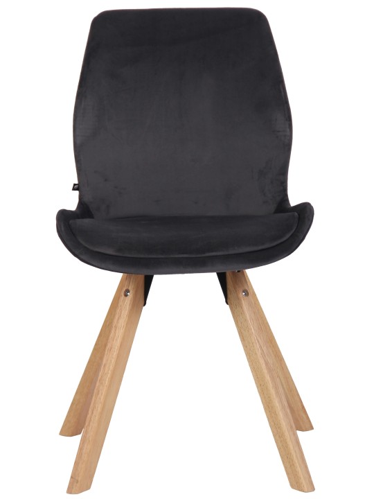 Stoel Luna Fluweel, donkergrijs