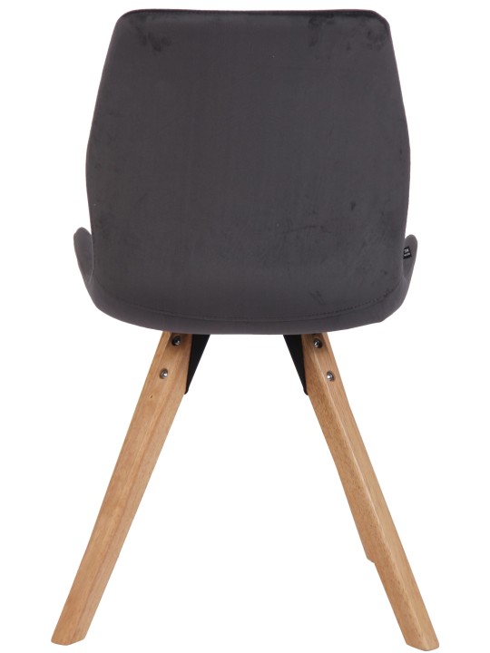 Stoel Luna Fluweel, donkergrijs