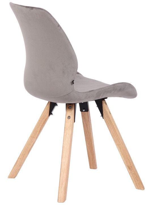 Stoel Luna Fluweel, grijs Stoel Luna Fluweel, grijs