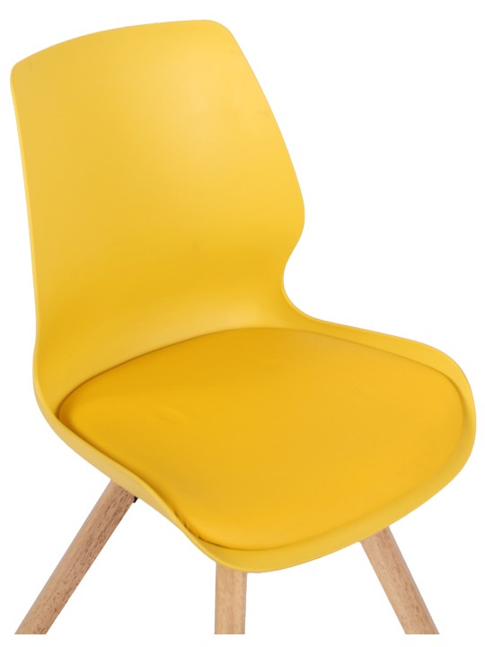 Set van 2 stoelen Luna kunststof, geel