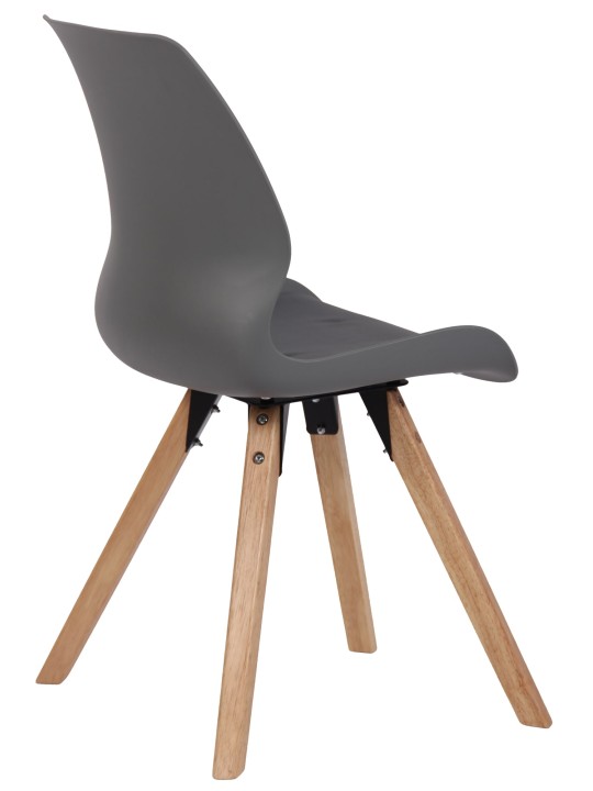 Set van 2 stoelen Luna kunststof, grijs
