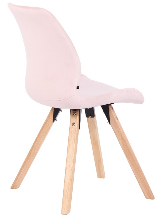 Set van 2 stoelen Luna fluweel, roze