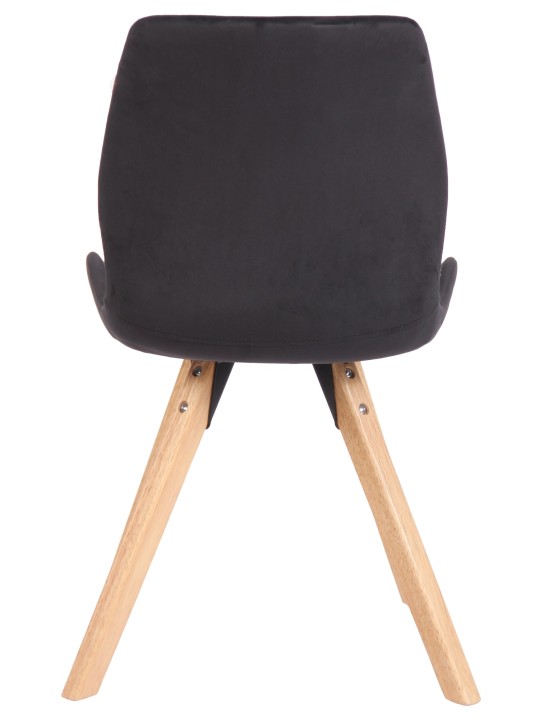 Set van 2 stoelen Luna fluweel, zwart