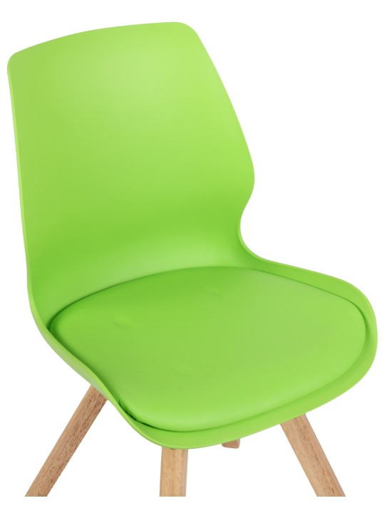 Set van 4 stoelen Luna kunststof, groen