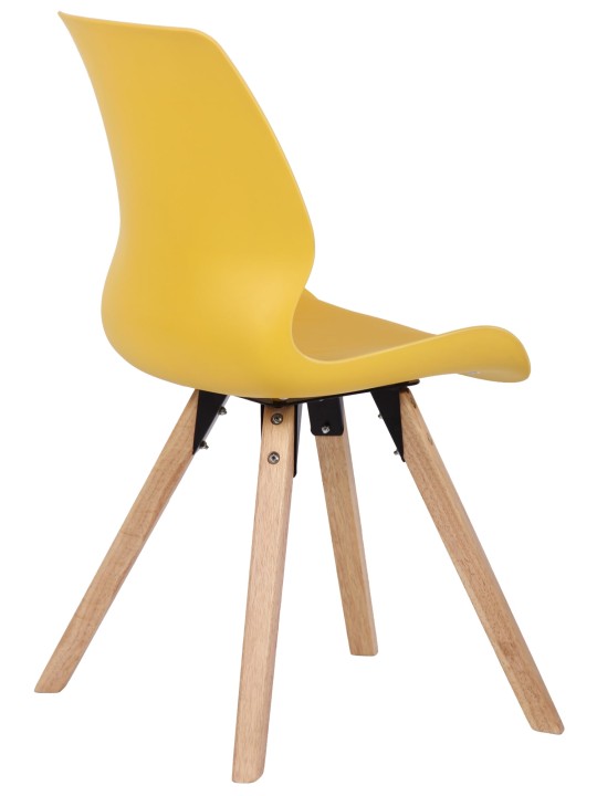Set van 4 stoelen Luna kunststof, geel