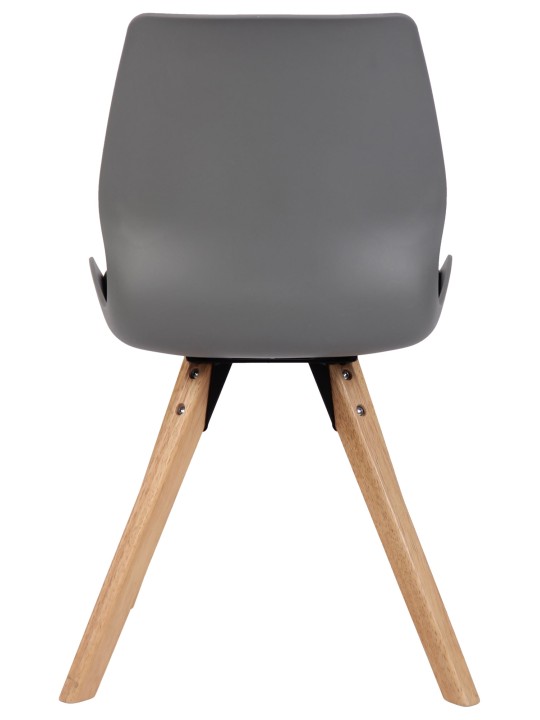 Set van 4 stoelen Luna kunststof, grijs Set van 4 stoelen Luna kunststof, grijs