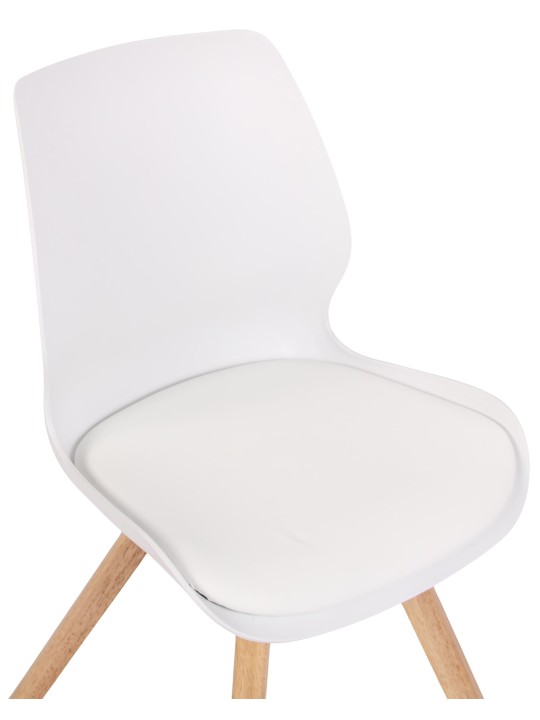 Set van 4 stoelen Luna kunststof, wit