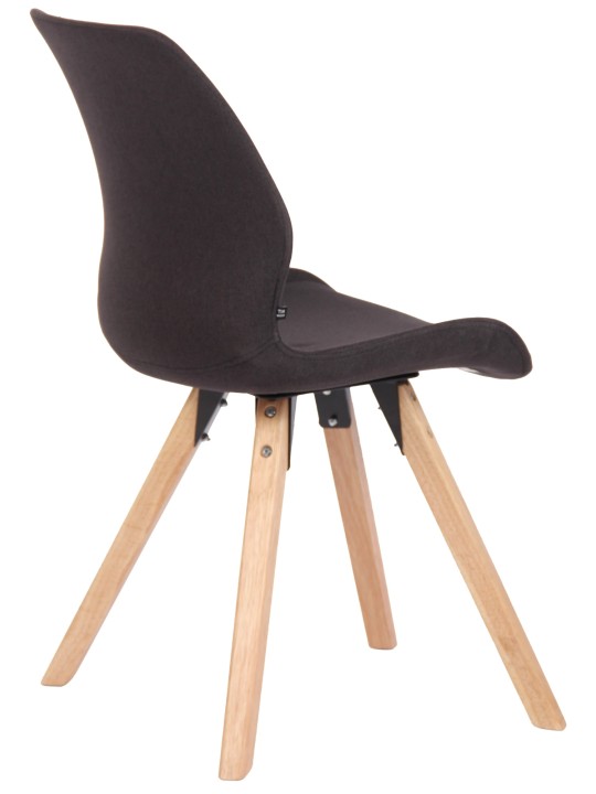 Set van 4 stoelen Luna stof, zwart