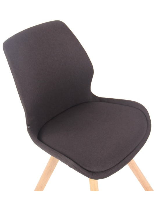 Set van 4 stoelen Luna stof, zwart
