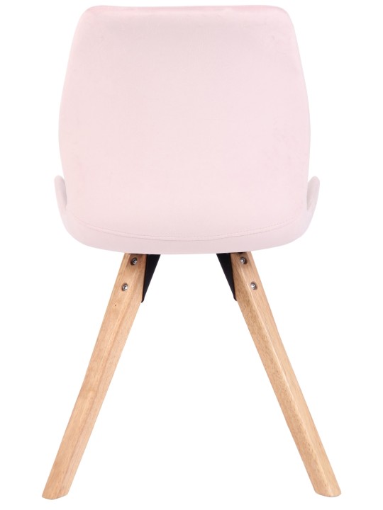 Set van 4 stoelen Luna fluweel, roze