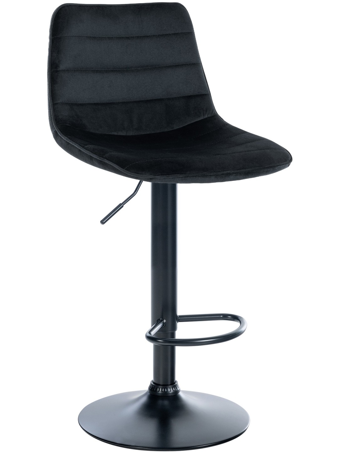 Barkruk Lex fluweel, zwart