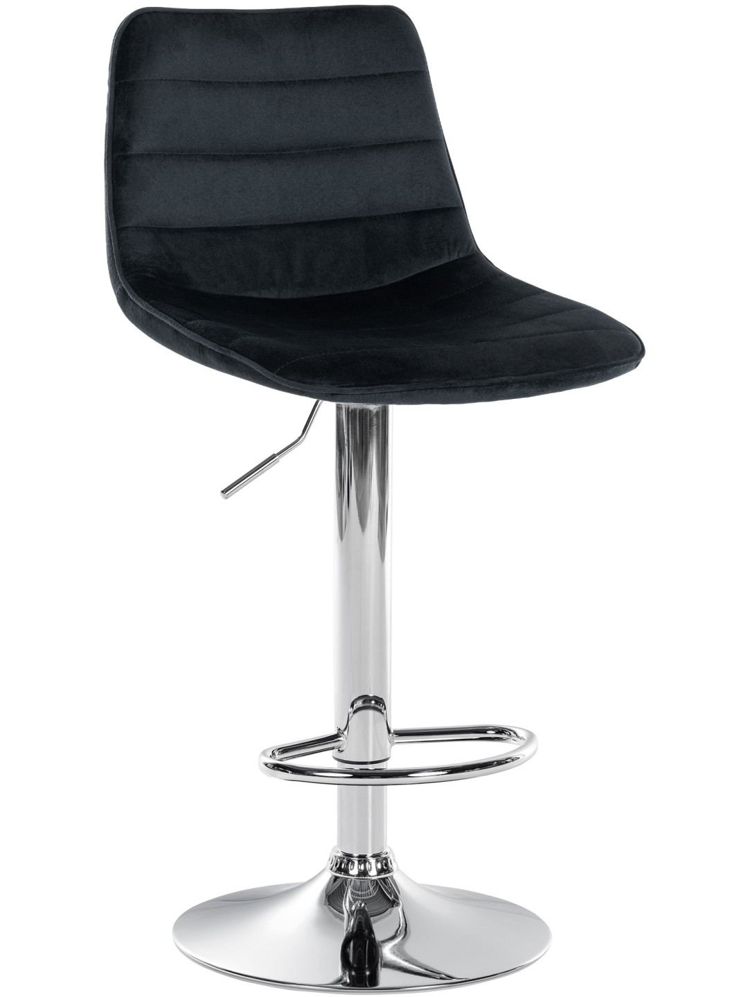 Barkruk Lex fluweel chroom, zwart