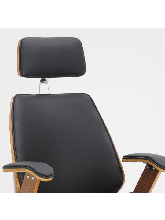 Bureaustoel Chicago kunstleer, walnoot/zwart