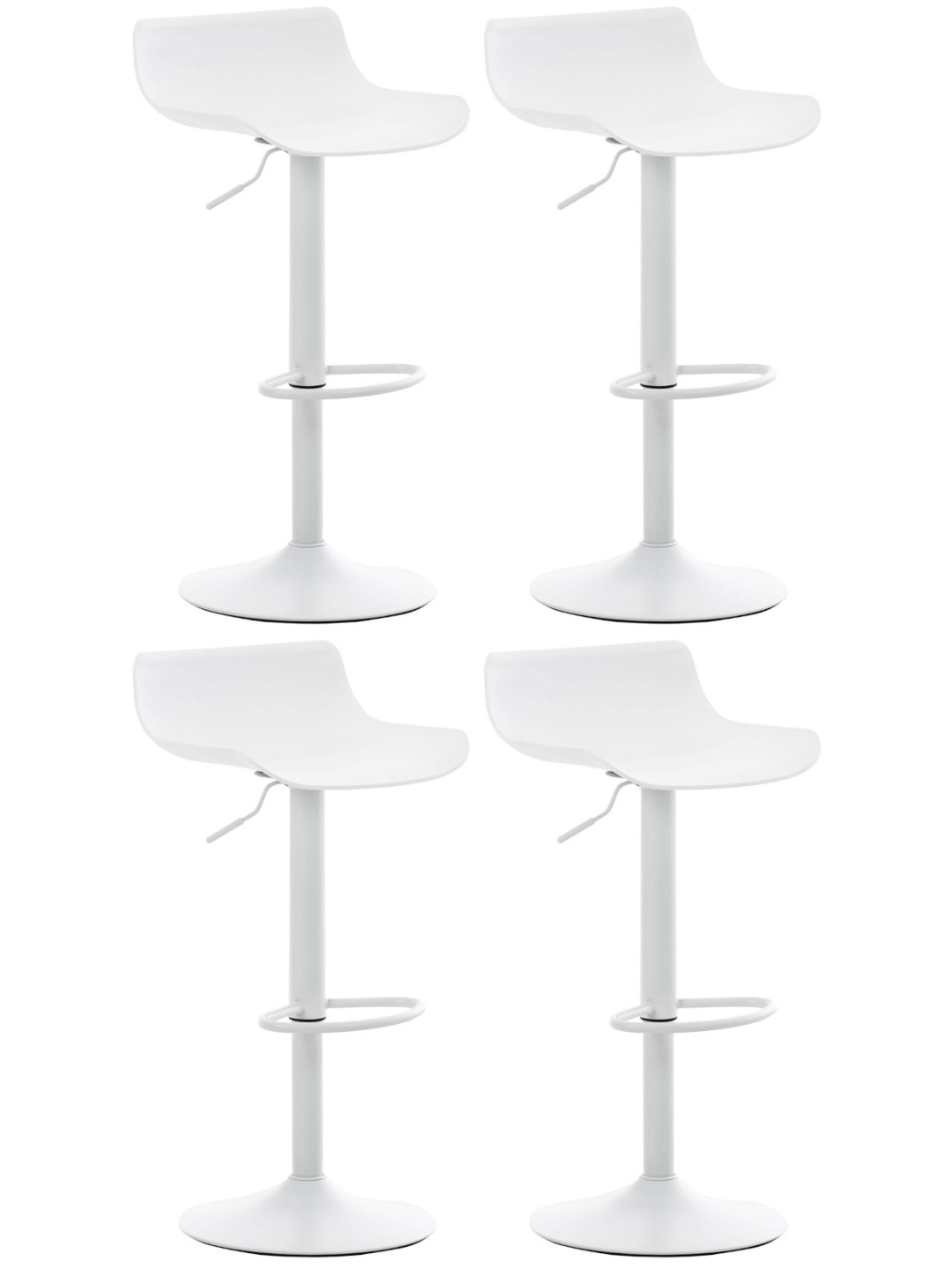 Set van 4 barkrukken Aveiro, wit