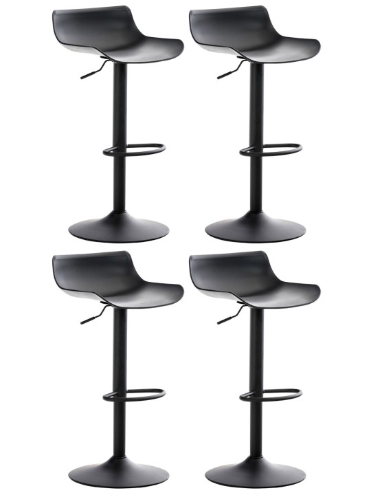 Set van 4 barkrukken Aveiro, zwart