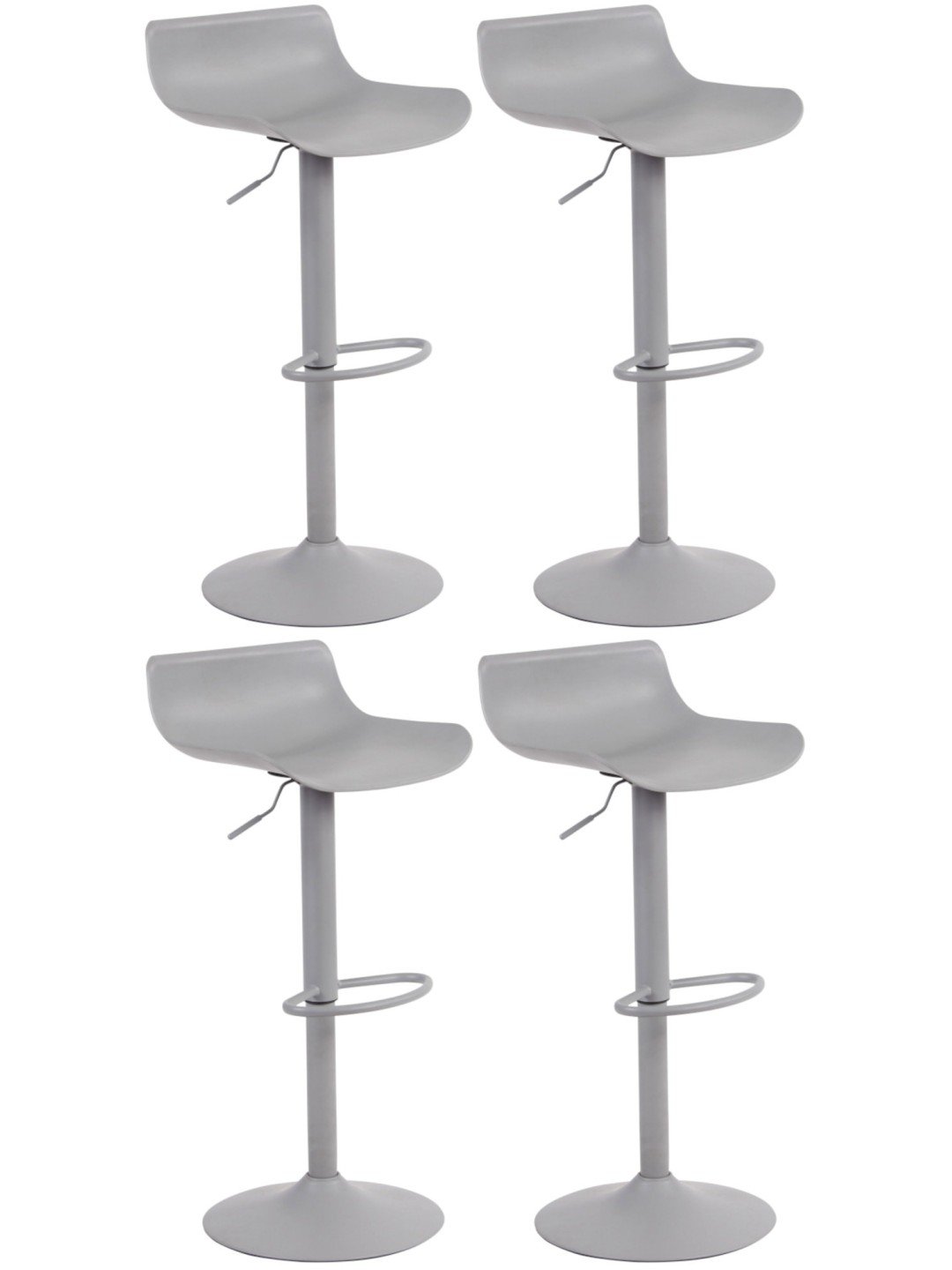 Set van 4 barkrukken Aveiro, grijs