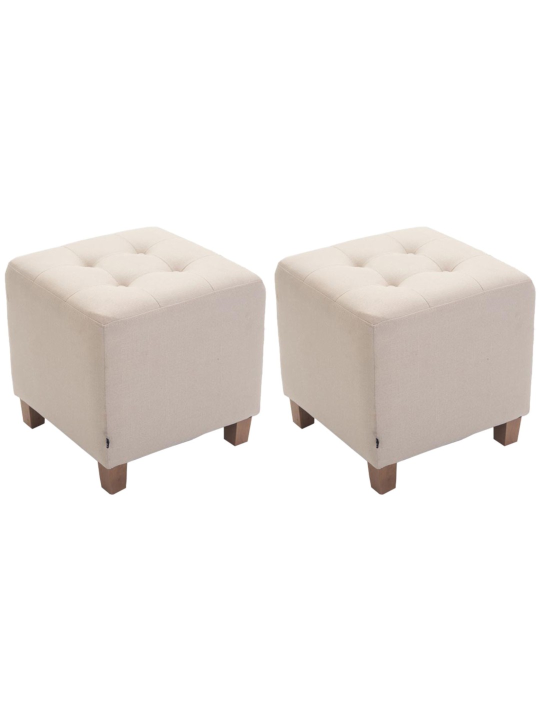 Set van 2 Pharaoh-krukjes, antiek-licht, crème