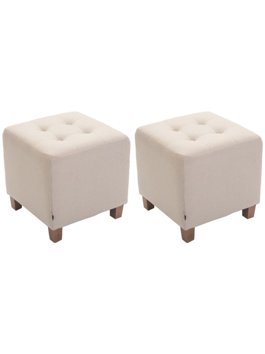 Set van 2 Pharaoh-krukjes, antiek-licht, crème