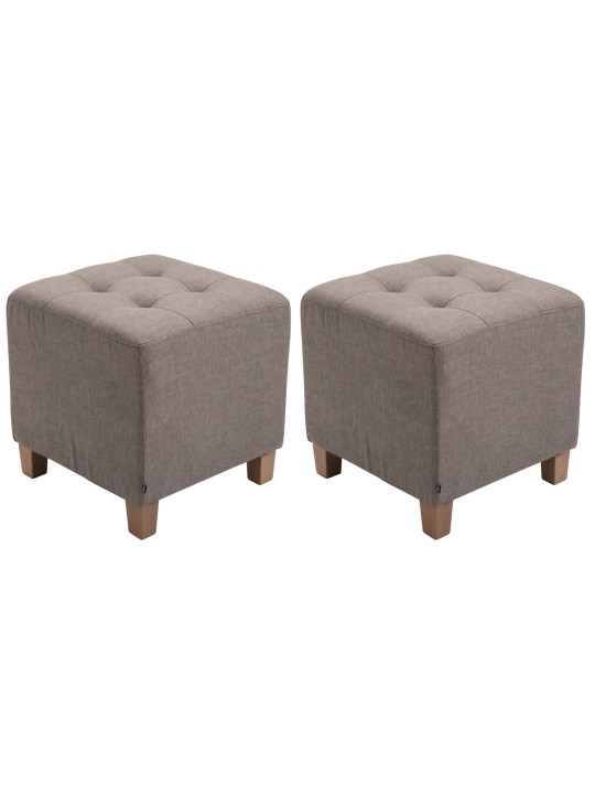 Set van 2 Pharaoh-krukjes, antiek-licht, taupe