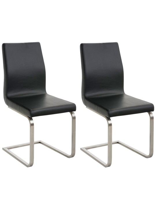 Set van 2 Belfort eetkamerstoelen, zwart