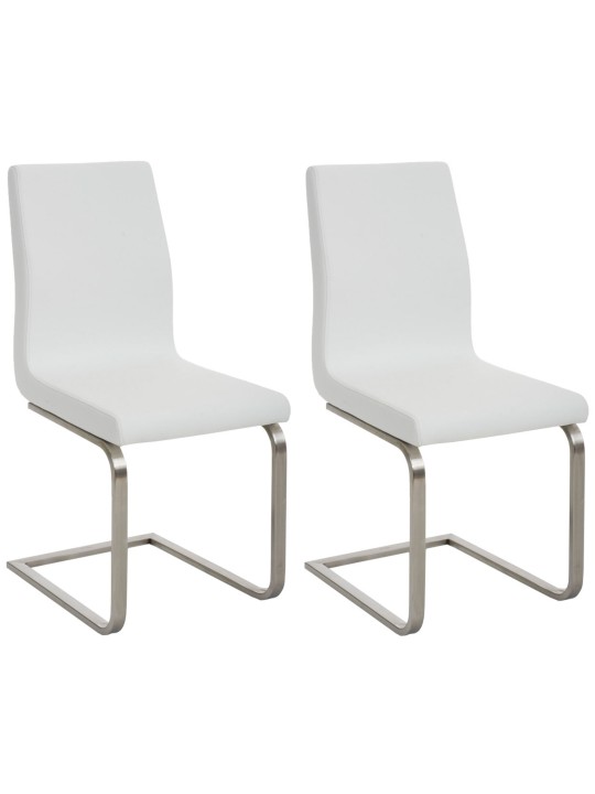 Set van 2 Belfort eetkamerstoelen, wit