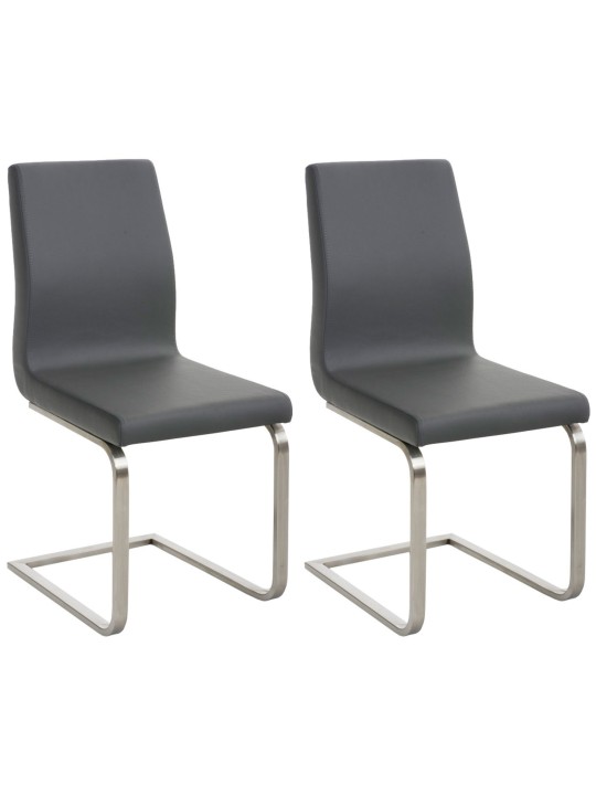 Set van 2 Belfort eetkamerstoelen, grijs Set van 2 Belfort eetkamerstoelen, grijs