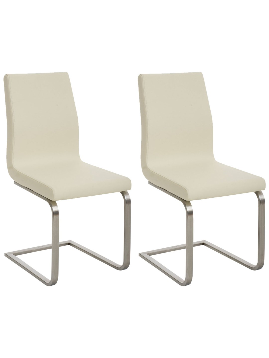 Set van 2 Belfort eetkamerstoelen, crème