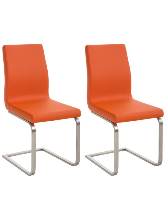 Set van 2 Belfort eetkamerstoelen, oranje