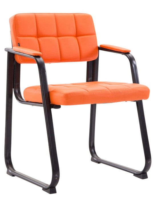 Set van 2 bezoekersstoelen Canada B kunstleer, oranje