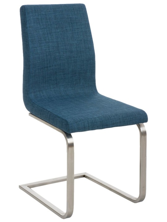 Set van 2 eetkamerstoelen Belfort stof, blauw
