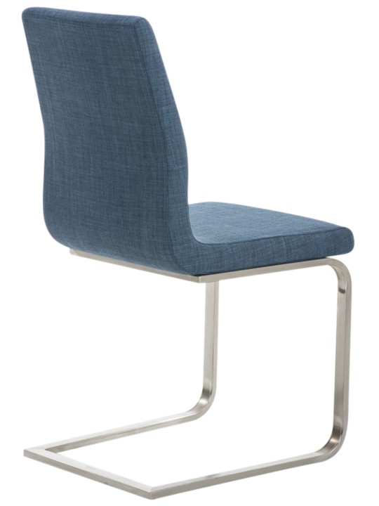 Set van 2 eetkamerstoelen Belfort stof, blauw