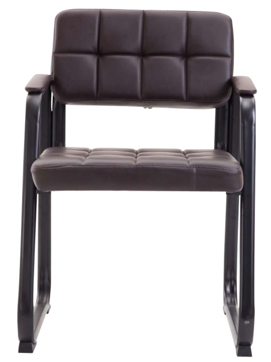 Set van 2 bezoekersstoelen Canada B kunstleer, bruin