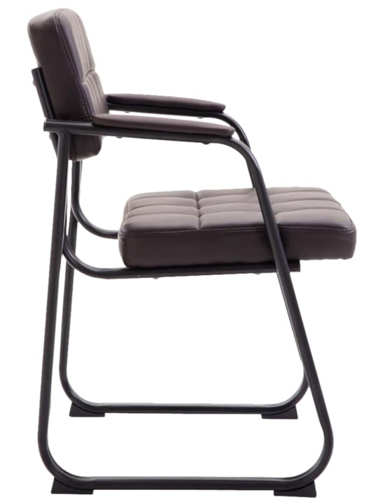 Set van 2 bezoekersstoelen Canada B kunstleer, bruin