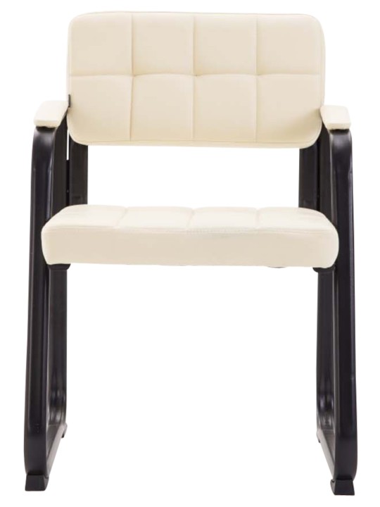 Set van 2 bezoekersstoelen Canada B kunstleer, crème