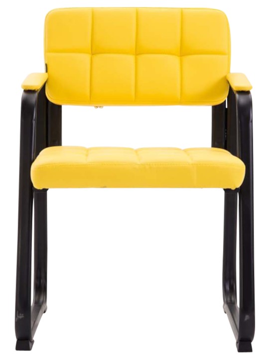 Set van 2 bezoekersstoelen Canada B kunstleer, geel