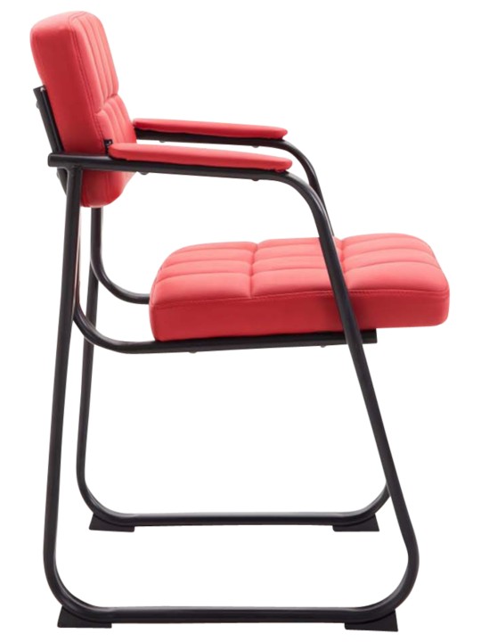 Set van 2 bezoekersstoelen Canada B kunstleer, rood