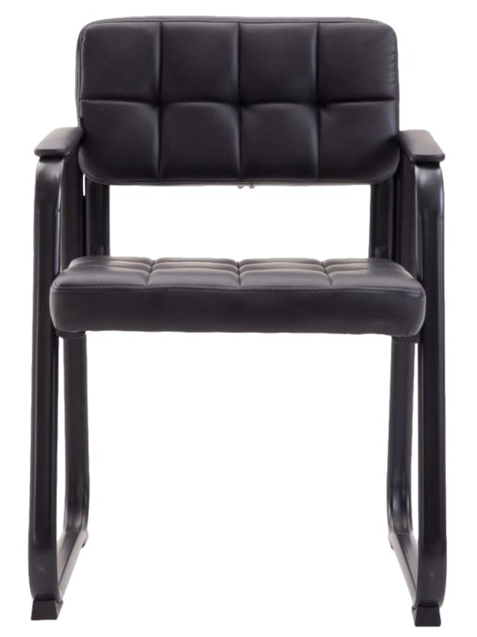 Set van 2 bezoekersstoelen Canada B kunstleer, zwart