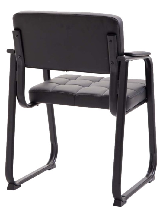 Set van 2 bezoekersstoelen Canada B kunstleer, zwart