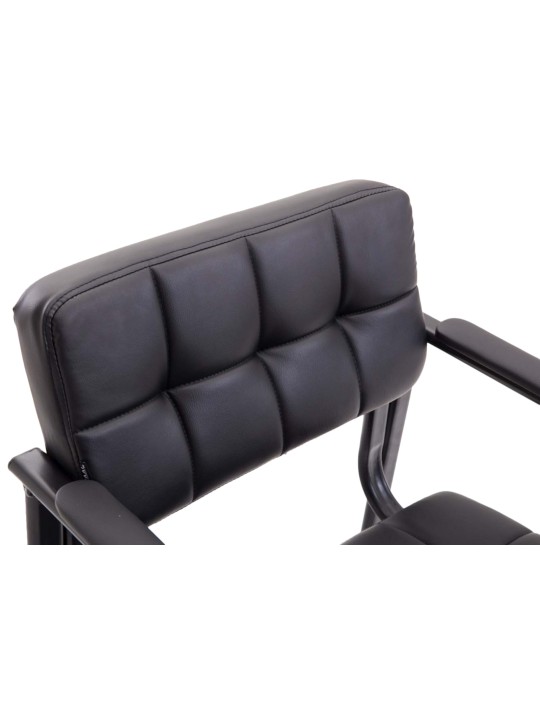 Set van 2 bezoekersstoelen Canada B kunstleer, zwart