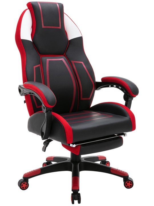 Bureaustoel Clovis kunstleer, zwart/rood Bureaustoel Clovis kunstleer, zwart/rood