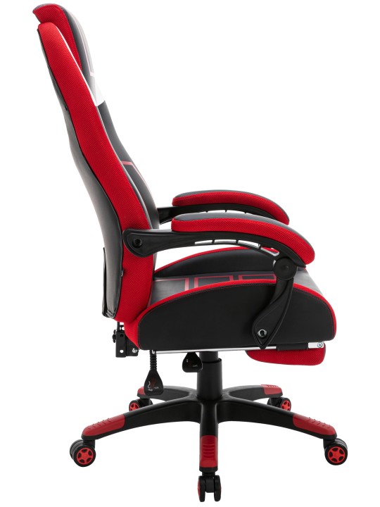 Bureaustoel Clovis kunstleer, zwart/rood Bureaustoel Clovis kunstleer, zwart/rood