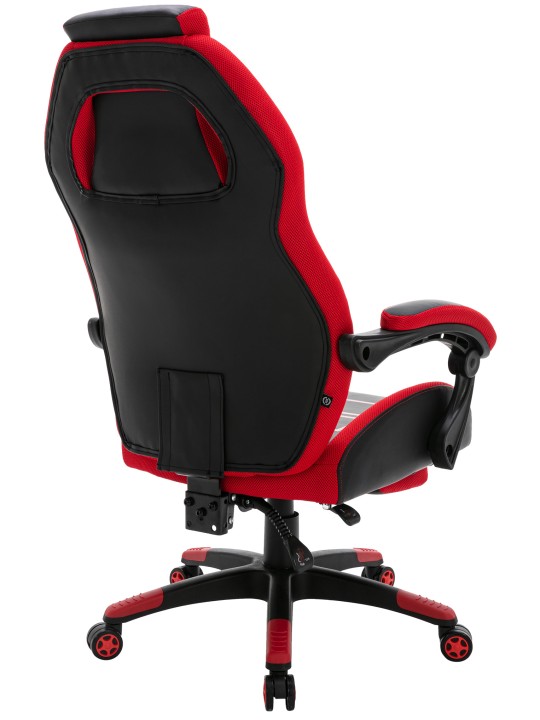 Bureaustoel Clovis kunstleer, zwart/rood Bureaustoel Clovis kunstleer, zwart/rood