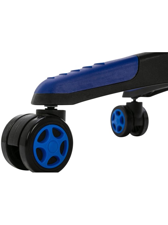 Bureaustoel Clovis kunstleer, zwart/blauw