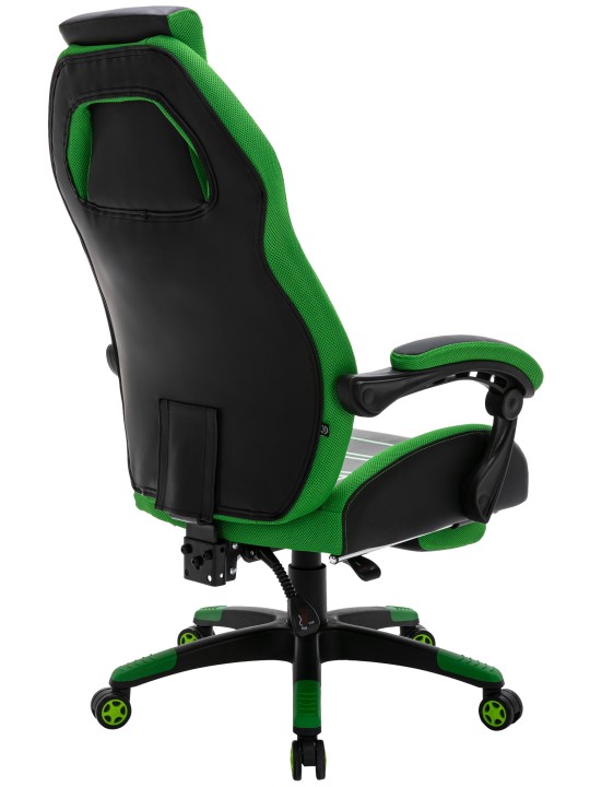 Bureaustoel Clovis kunstleer, zwart/groen