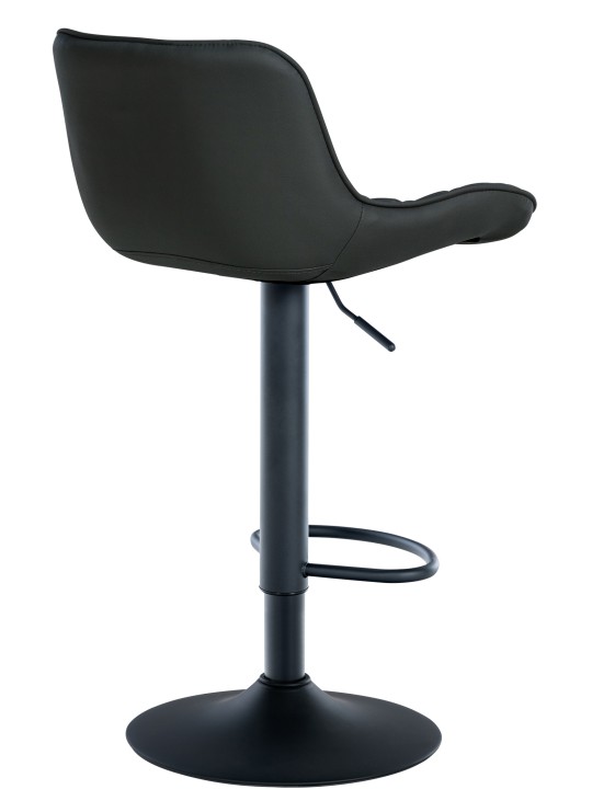 Barkruk Minosa kunstleer, zwart