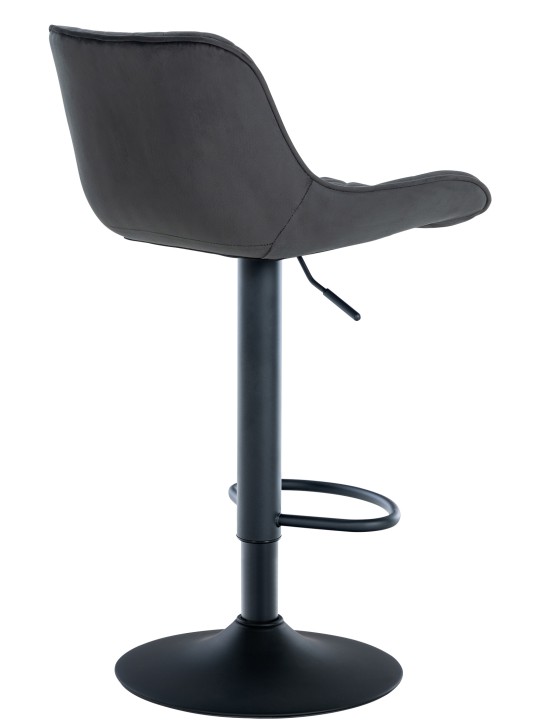 Set van 2 barkrukken Minosa fluweel, zwart