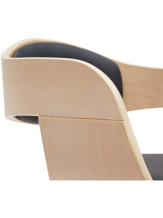 Barkruk Kingston B kunstleer, naturel/zwart