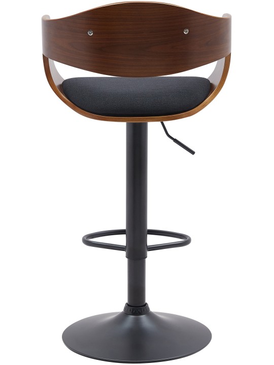 Barkruk Kingston B stof, walnoot/zwart