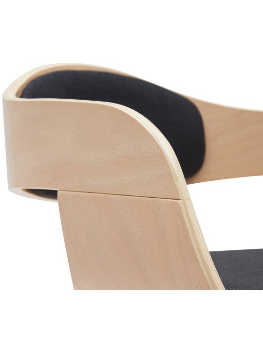 Barkruk Kingston B stof, naturel/zwart