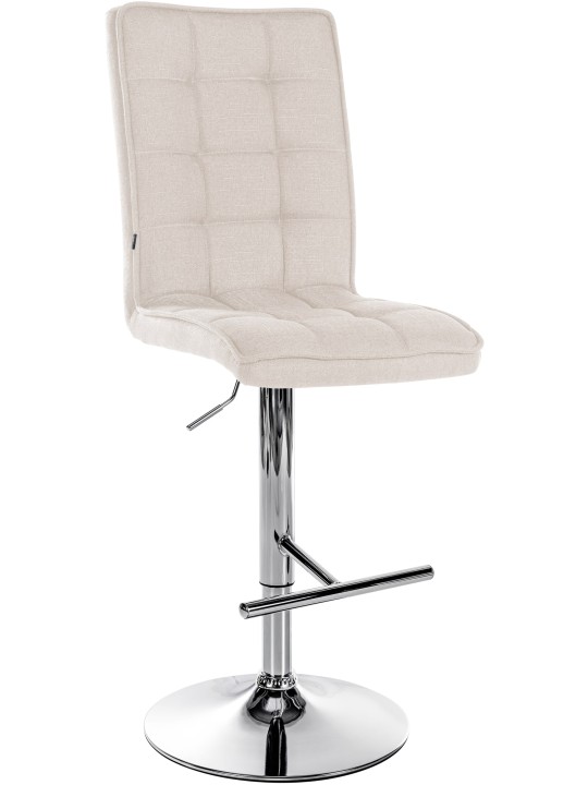 Barkruk Peking V2 stof chroom, crème Barkruk Peking V2 stof chroom, crème